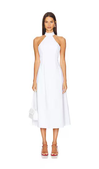 Genevieve Poplin Midi Dress in Orchid White | Revolve Clothing (Global)