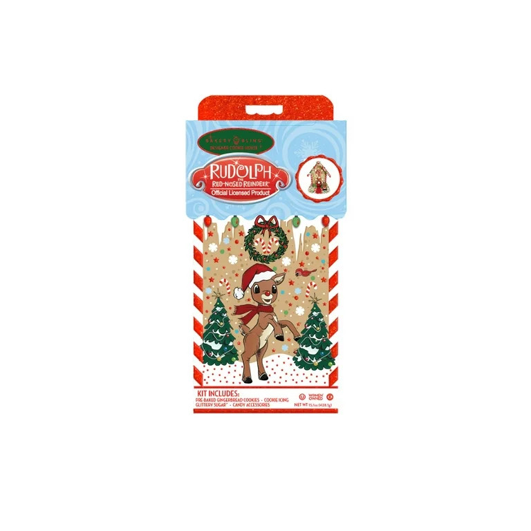 Bakery Bling Rudolph the Red-Nosed Reindeer Traditional Holiday Mini House Kit, 14.1 oz, Fully Ba... | Walmart (US)