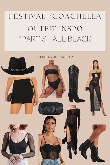 Festival outfits, Coachella outfits, festival outfit inspo, all black outfit inspo, cowboy hat, mesh outfit Coachella, cowboy boots, festival inspo, festivals, Easter dress, wedding guest dress, Easter, spring dress, eras tour, eras tour outfit, cargo pants, sneakers, neutral outfit, easy outfit, spring outfit, leather jacket, casual outfit 
#LTKfit #LTKFestival

#LTKSpringSale #LTKfindsunder100 #LTKsalealert