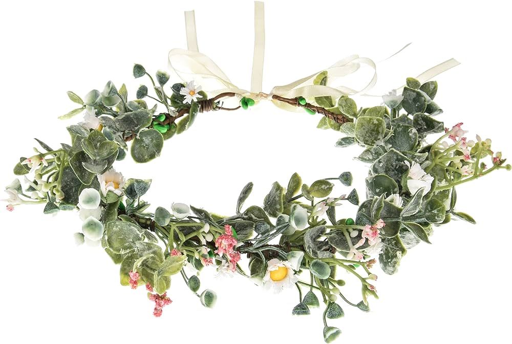 Love Sweety Greenery Flower Headband BOHO Leaf Hair Wreath Bridal Wedding Headpiece Maternity Flo... | Amazon (US)