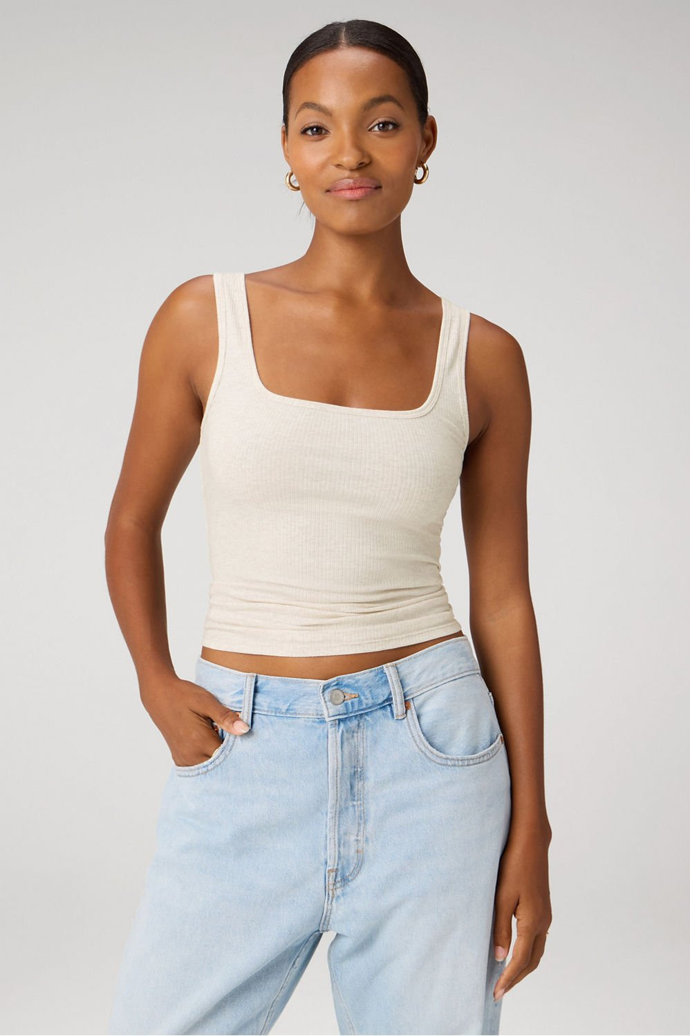 Daily Rib Square Neck Tank | Fabletics