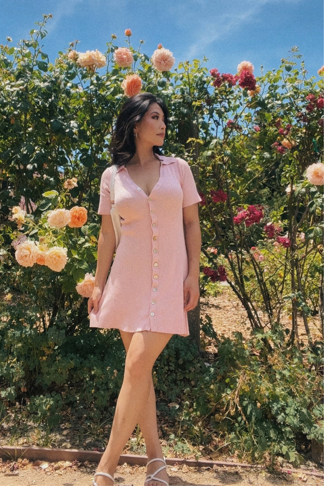 Riu Back cross flower art dress アウトレット直販