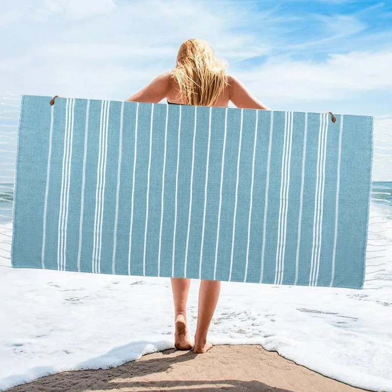 Kumdkd Oversized Turkish Beach Towel Blanket Cotton Sandproof Towels Boho Woven Extra Large Big S... | Walmart (US)