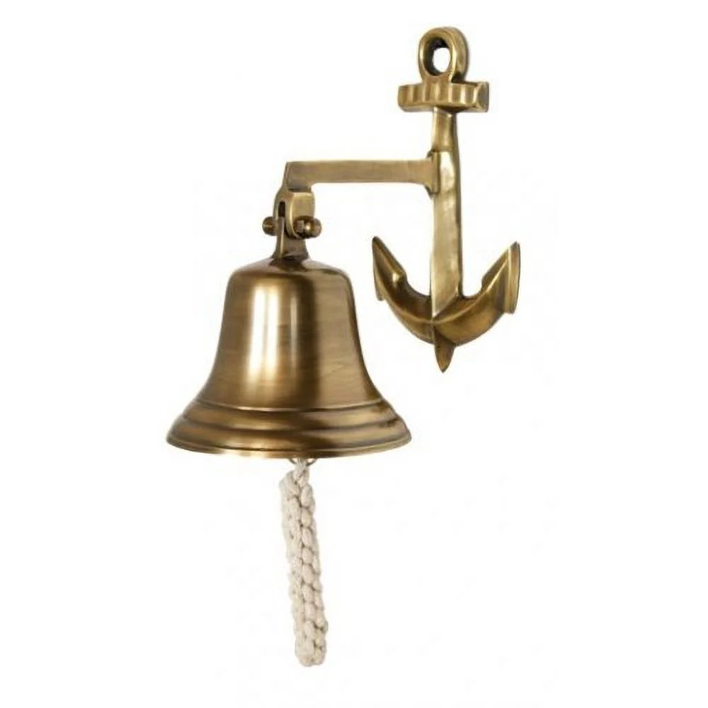 Anchor Bell-antique Brass Over Aluminum Brass Finish | Walmart (US)