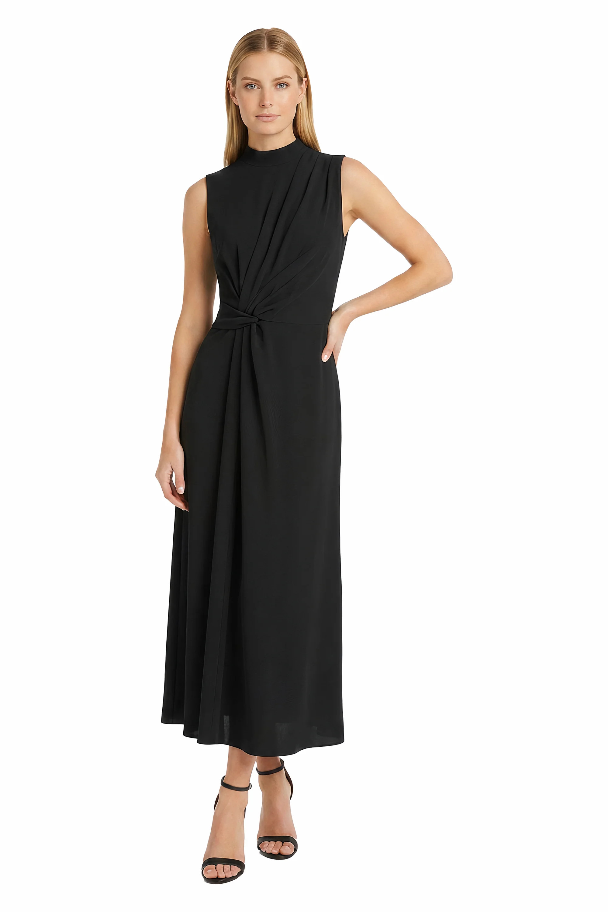 Brigitte Maxi Sleeveless Dress in Solid | Maggy London