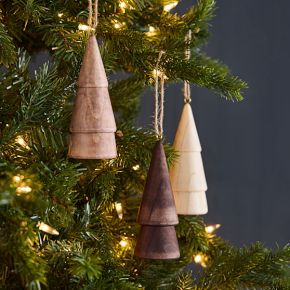 Wood Tree Ornament, Medium Wood | West Elm (US)