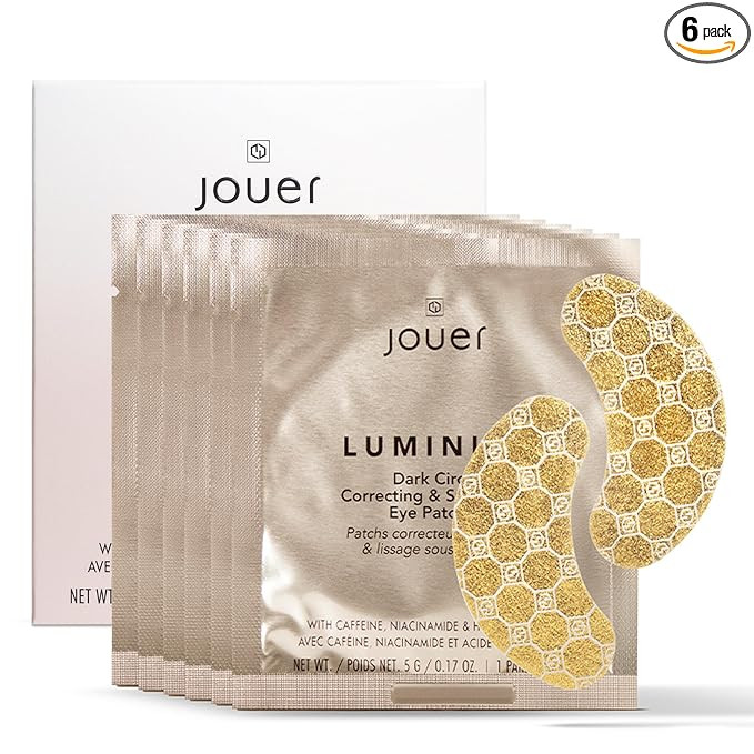 Jouer Luminize Dark Circle Correcting & Smoothing Eye Patches, Caffeine Eye Patch for Dark Circle... | Amazon (US)