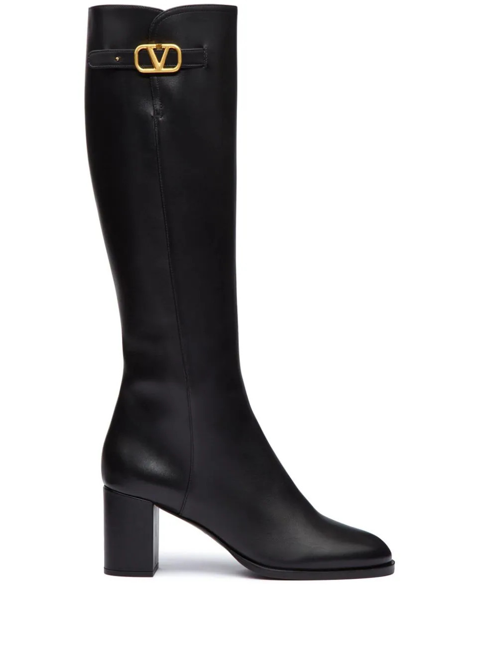 Valentino Garavani VLogo Signature knee-high boots - Black | Farfetch Global