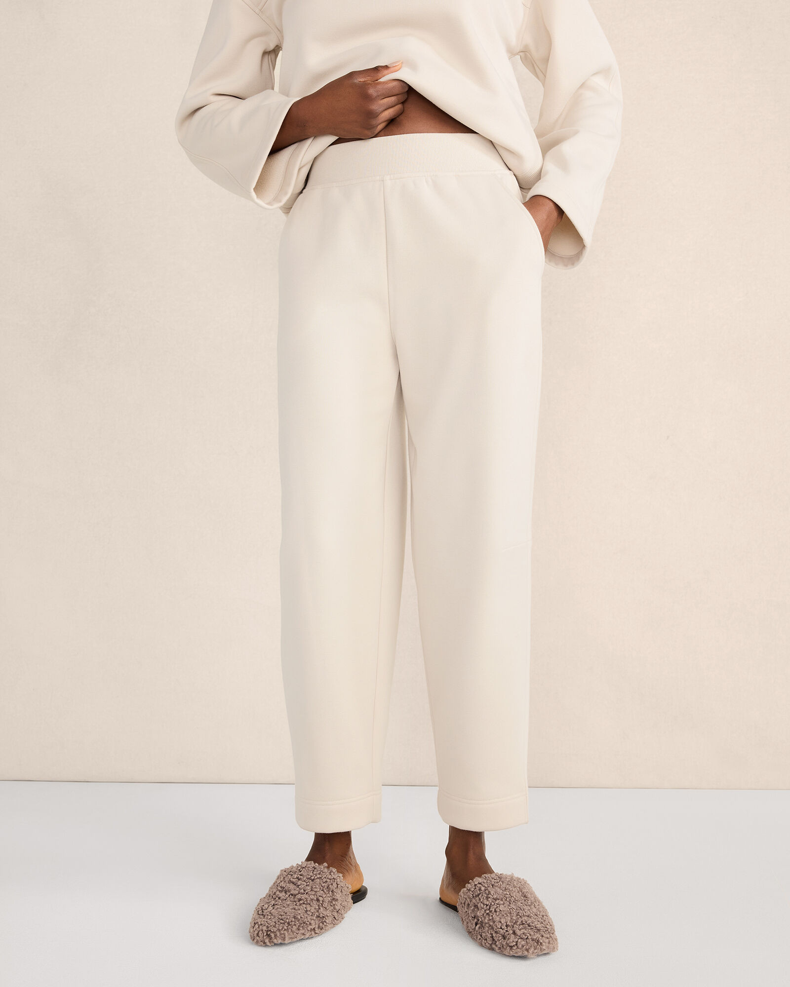 Luxe Fleece Barrel-Leg Pants | Haven Well Within
