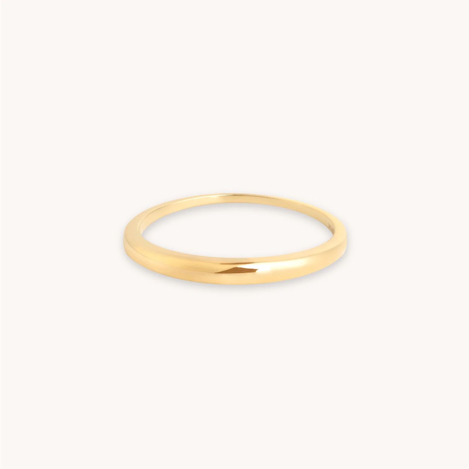 Solid Gold Thin Dome Ring | Astrid & Miyu Rings | Astrid and Miyu