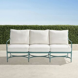 Angelina Sofa with Cushions & Weather-Resistant Caribbean Aluminum Frame | Frontgate