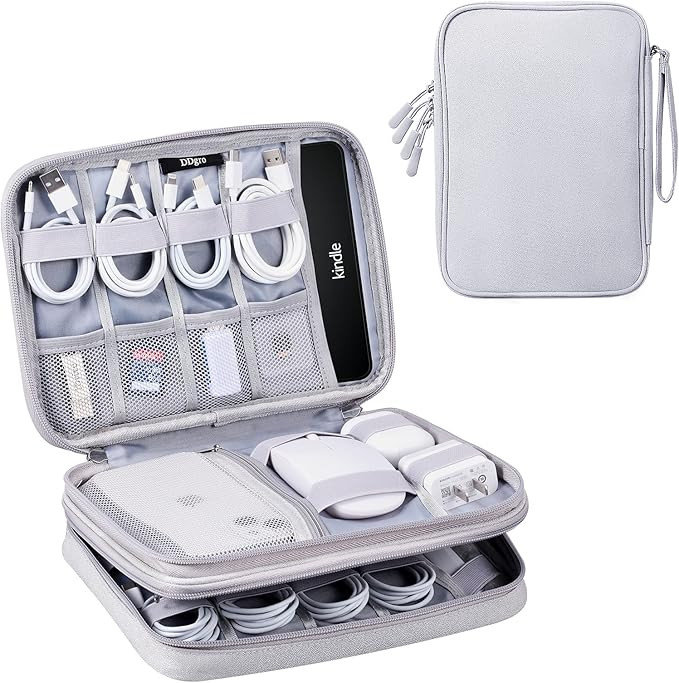 DDgro Cable Organizer Bag, Large Charger Cord Travel Case for Electronics & Tech Accessories (Lar... | Amazon (US)