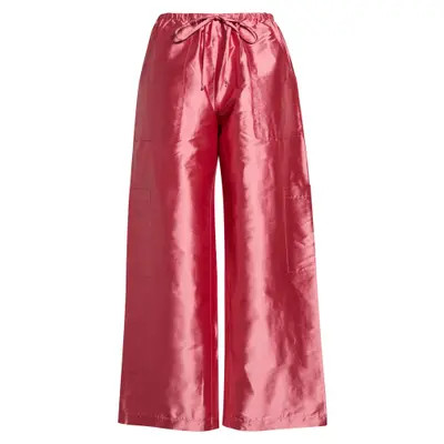 The Silk Taffeta Drawstring Cargo Pants | Nordstrom