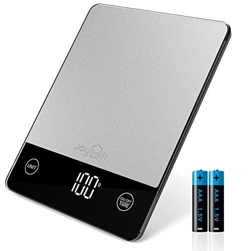 JOYHILL Food Scale, 22lb Digital Kitchen Scale Food Ounces and Grams for Weight Loss, Baking and Cooking, Premium Stainless Steel Food Weight Scale with LED Display, Batteries Included, Silver | Amazon (US)