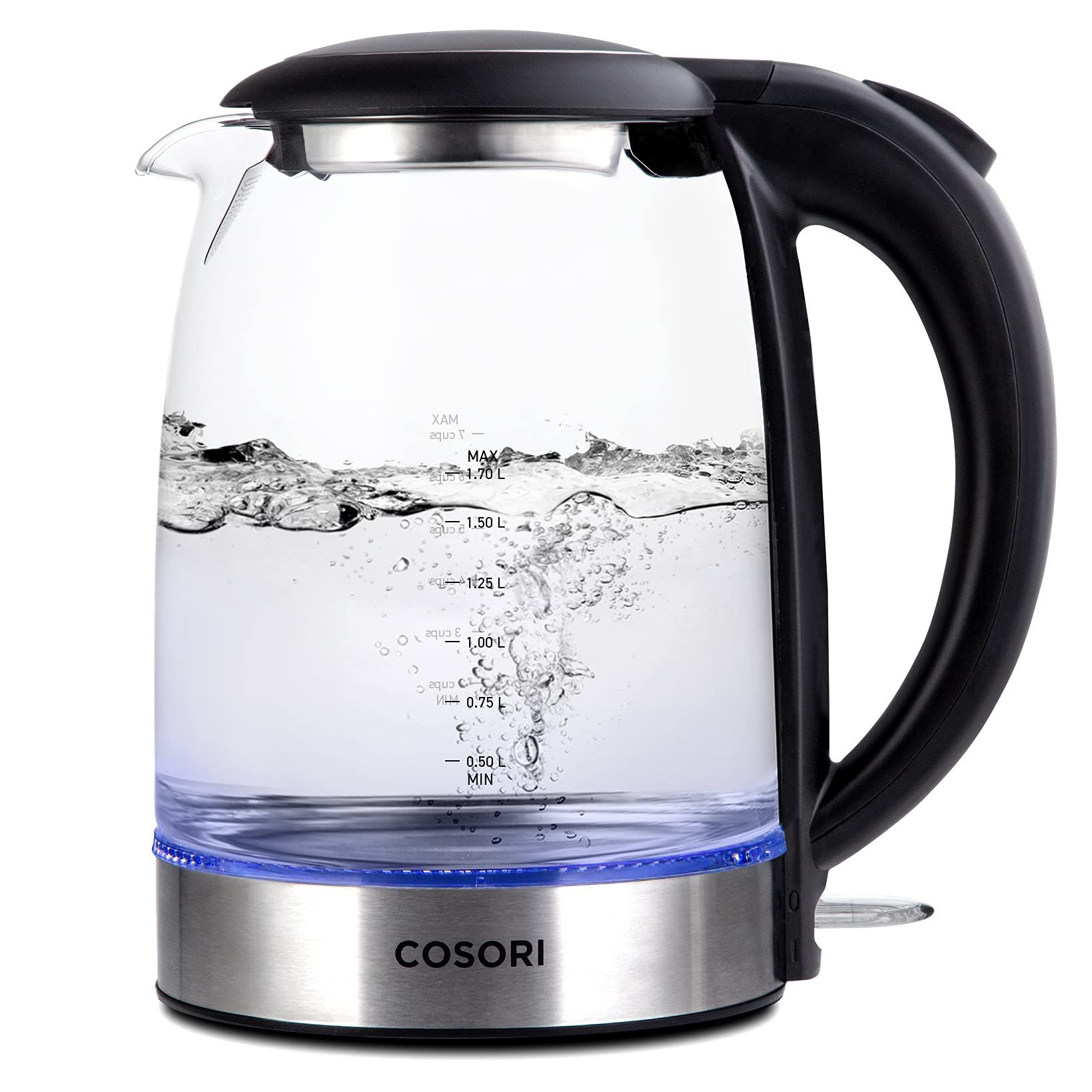 COSORI Electric Kettle with Upgraded Stainless Steel Filter and Inner Lid, Wide Opening Glass Tea Ke | Amazon (US)