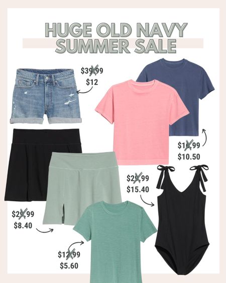 Old navy is having a huge sale for summer right now. Things are already on sale and the marked an additional percent off. I purchased denim shorts usually $39.99 on sale for $12 today. And my fave powersoft skorts usually $29.99 for $8.40. Go get some deals! 

#LTKSeasonal #LTKunder50 #LTKsalealert