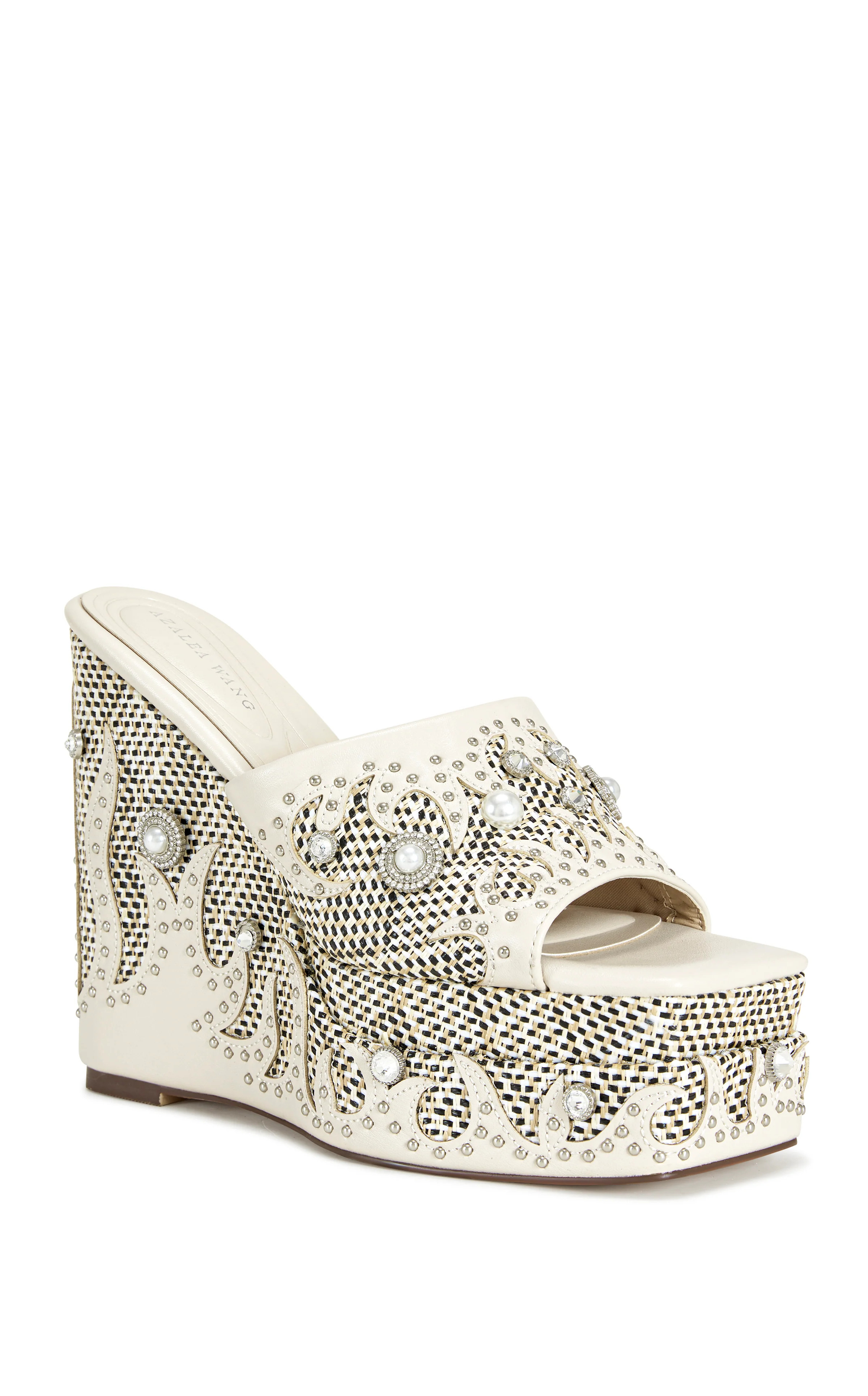 APPOLONIA-BEIGE WEDGE SANDAL | Azalea Wang