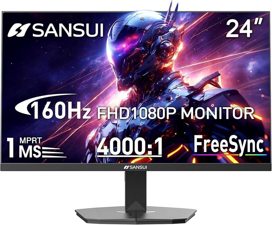 SANSUI 24 Inch Gaming Monitor 160Hz FHD 1080P Computer Monitor, FreeSync 1ms 4000:1 Contrast, HDM... | Amazon (US)