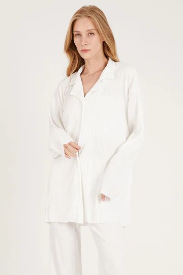 Maria Oversized Plisse Shirt | Storets (Global)