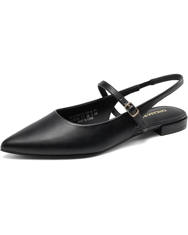 DREAM PAIRS Women's Slingback Dressy Mary Jane Ballet Flats | Amazon (US)