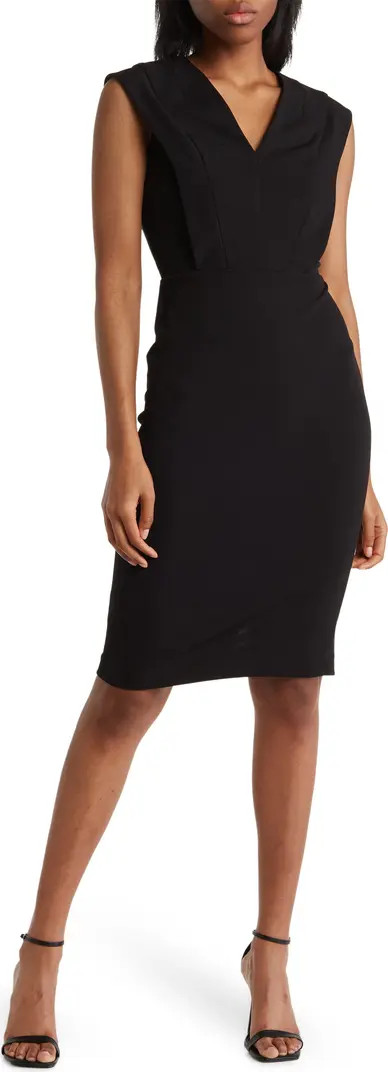 V-Neck Cap Sleeve Sheath Dress | Nordstrom Rack
