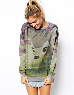 ASOS Sweatshirt with Spring Bambi Print | ASOS US