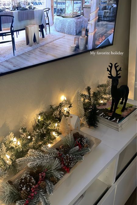Decorated my tv console with Christmas decor ❤️🎄

#LTKHoliday #LTKhome #LTKSeasonal
