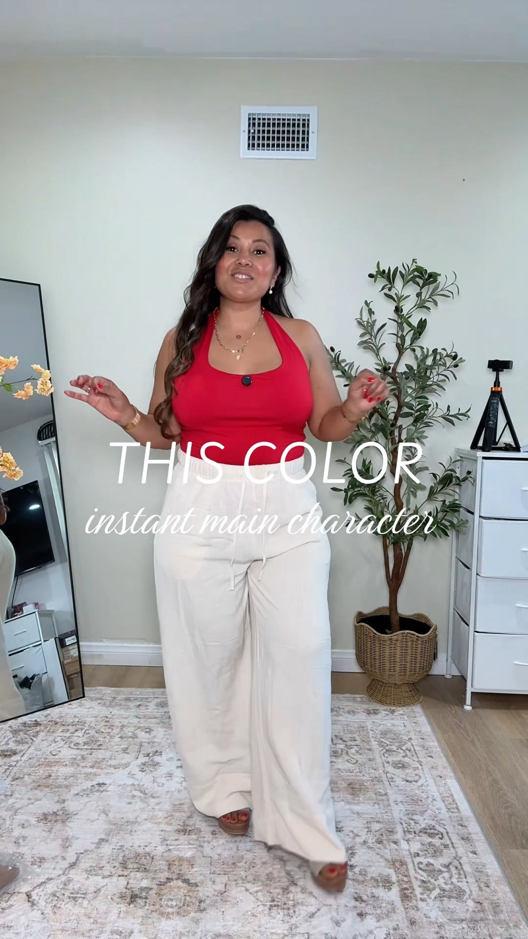 The halter tops that can be worn with any summer outfit. Backless chic top. Summer outfits, fitted and stretchy. 

#LTKMidsize #LTKootd #LTKPetite