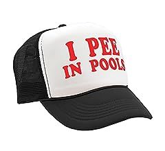 I Pee in Pools - Funny Dare Gag Gift Joke - Vintage Retro Style Trucker Cap Hat | Amazon (US)