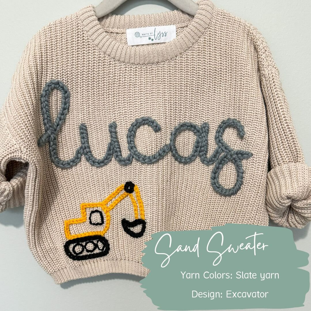 Custom Hand Embroidered Toddler and Baby Name Sweater, Oversized Kids Sweater, Embroidered Name S... | Etsy (US)