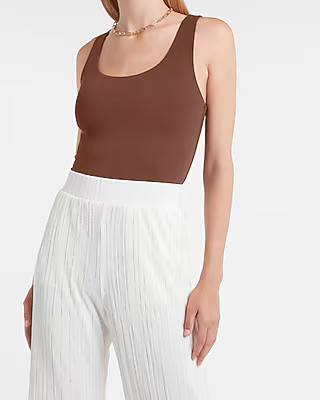 Body Contour High Compression Scoop Neck Thong Bodysuit | Express