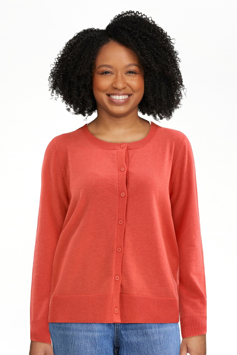 Time and Tru Women’s Fine Gauge Button Front Cardigan, Size XS-3XL | Walmart (US)