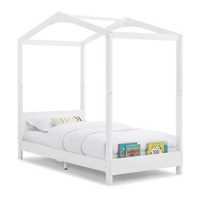 Delta Children Poppy House Wood Twin Bed, Platform Bed - No Box Spring Needed, Bianca White | Amazon (US)