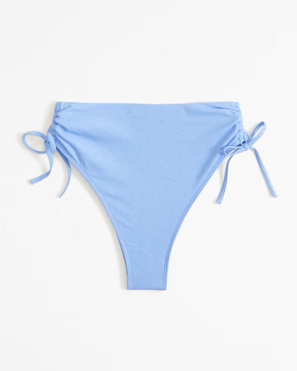 Cinch Tie High-Waist High-Leg Cheeky Bottom | Abercrombie & Fitch (US)