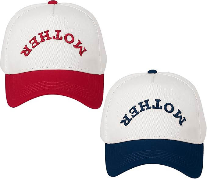 2 Pcs Funny Trucker Hats Cotton Mother Upside Down Hat Baseball Cap with Embroidered Brim Adjusta... | Amazon (US)