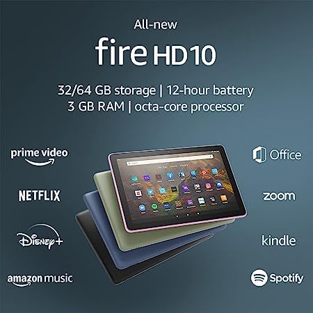 Amazon.com: Tablet Fire HD 10, pantalla de 10.1 pulgadas, 1080p Full HD, 32 GB, último modelo (l... | Amazon (US)