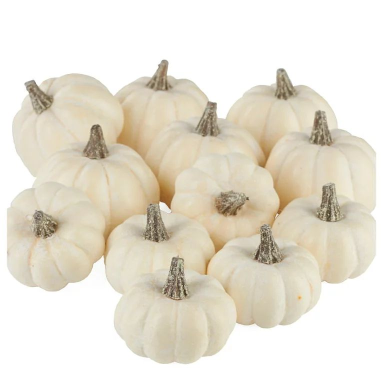 Package of Small Off White Mixed Artificial Pumpkins | Walmart (US)