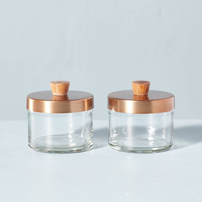 Glass Condiment Jar Set of 2 - Hearth &#38; Hand&#8482; with Magnolia | Target