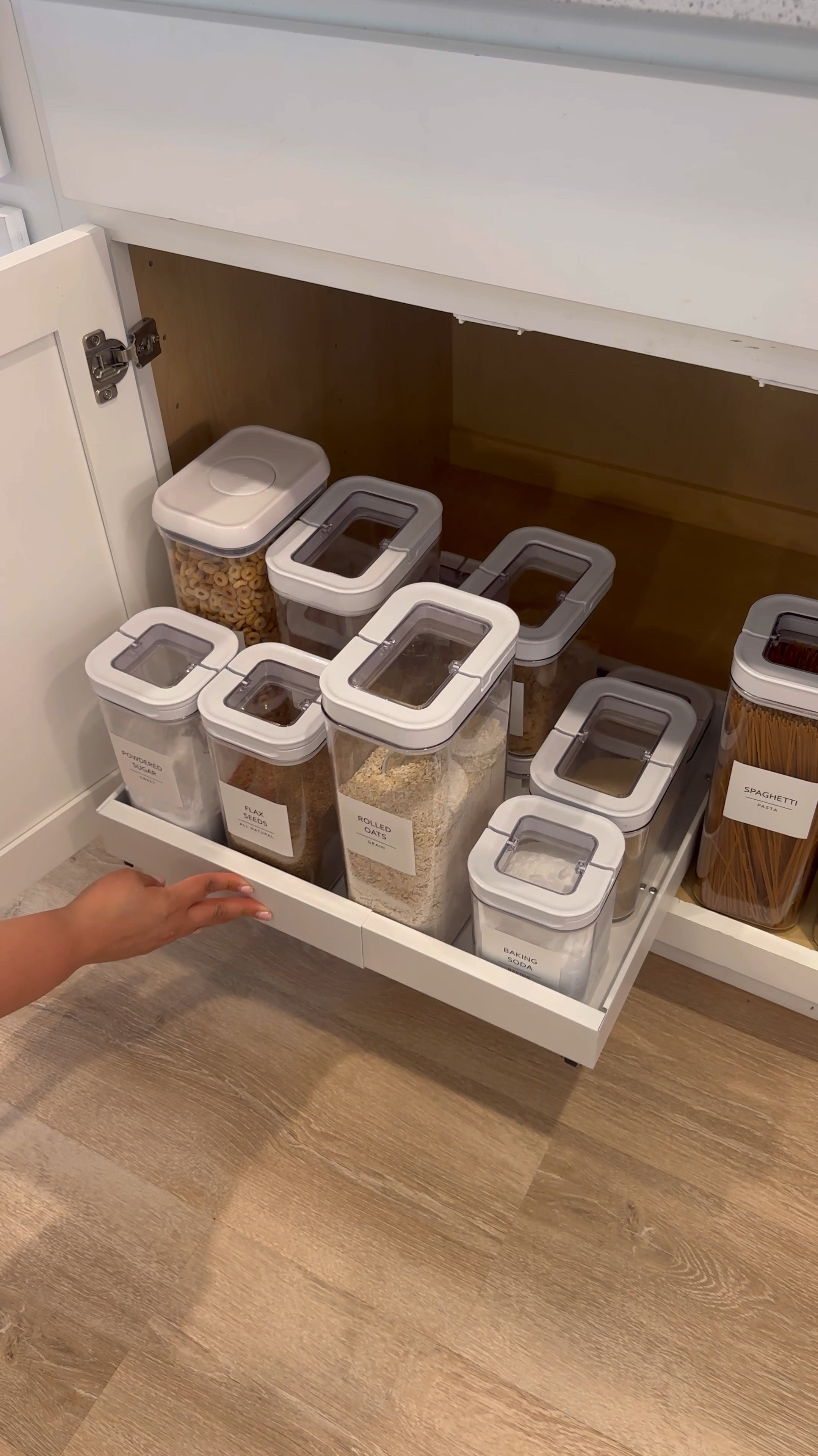 Cabinet shelf organizer! 

Pull Out Cabinet Organizer Extendable Sliding Slide Out Pantry Shelves Storage No Punch for Kitchen Base Cabinet Organization, Pantry, Bathroom Adjustable Width, white and black  

#LTKhome