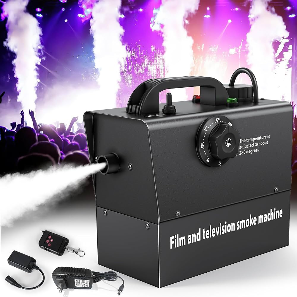 Fog Machine 400W,Stage Smoke Machine Small Portable, Dj Party Manual Control Adjustable Temperatu... | Amazon (US)
