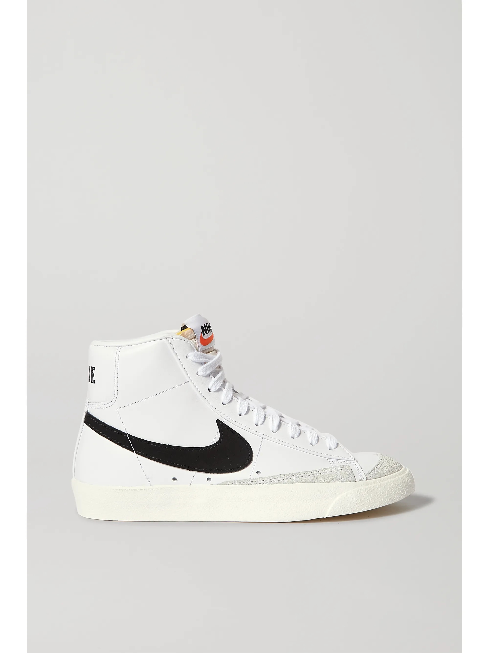 Blazer Mid suede-trimmed leather high-top sneakers | NET-A-PORTER (UK & EU)