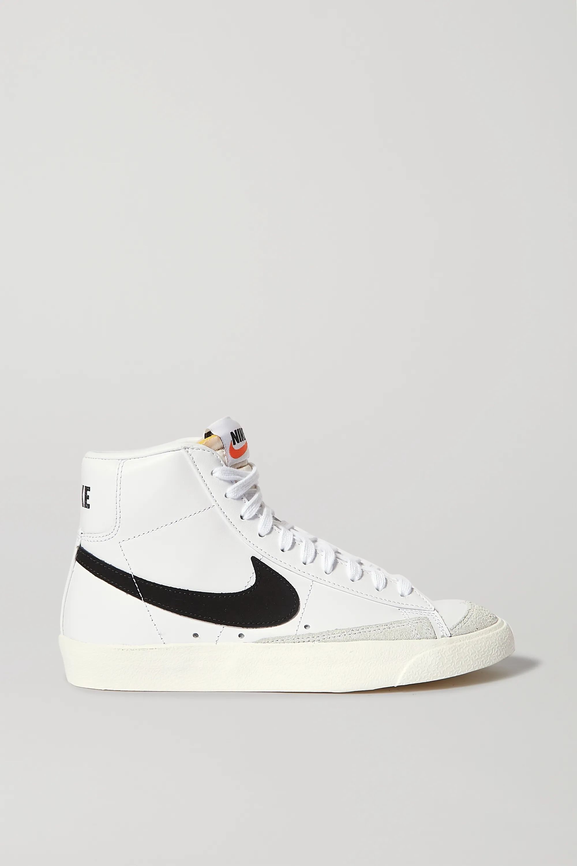 Blazer Mid suede-trimmed leather high-top sneakers | NET-A-PORTER (UK & EU)