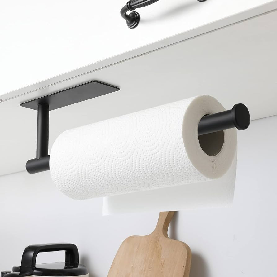 theaoo Paper Towel Holder - Under Cabinet Paper Towel Holder for Kitchen, Adhesive Paper Towel Ro... | Amazon (US)