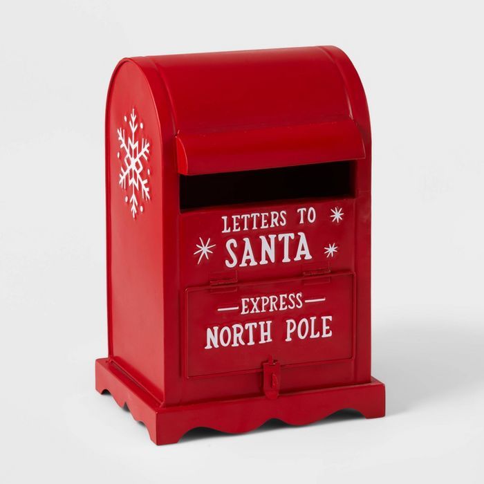 Letters to Santa Standing Metal Mailbox Red - Wondershop™ | Target