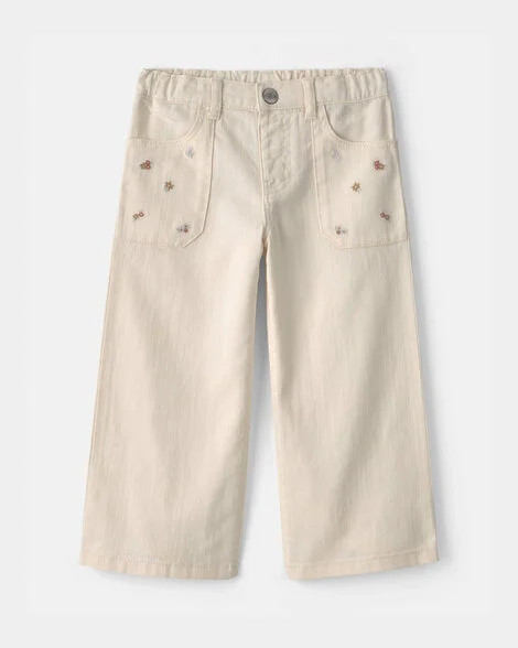 Toddler Girl Floral Twill Pants - Cream - OshKosh B'gosh | Carter's | Carter's Inc