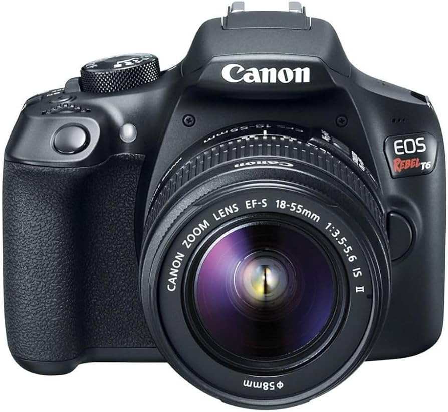 Canon EOS Rebel T6 Digital SLR Camera Kit with EF-S 18-55mm f/3.5-5.6 is II Lens, Built-in WiFi a... | Amazon (US)