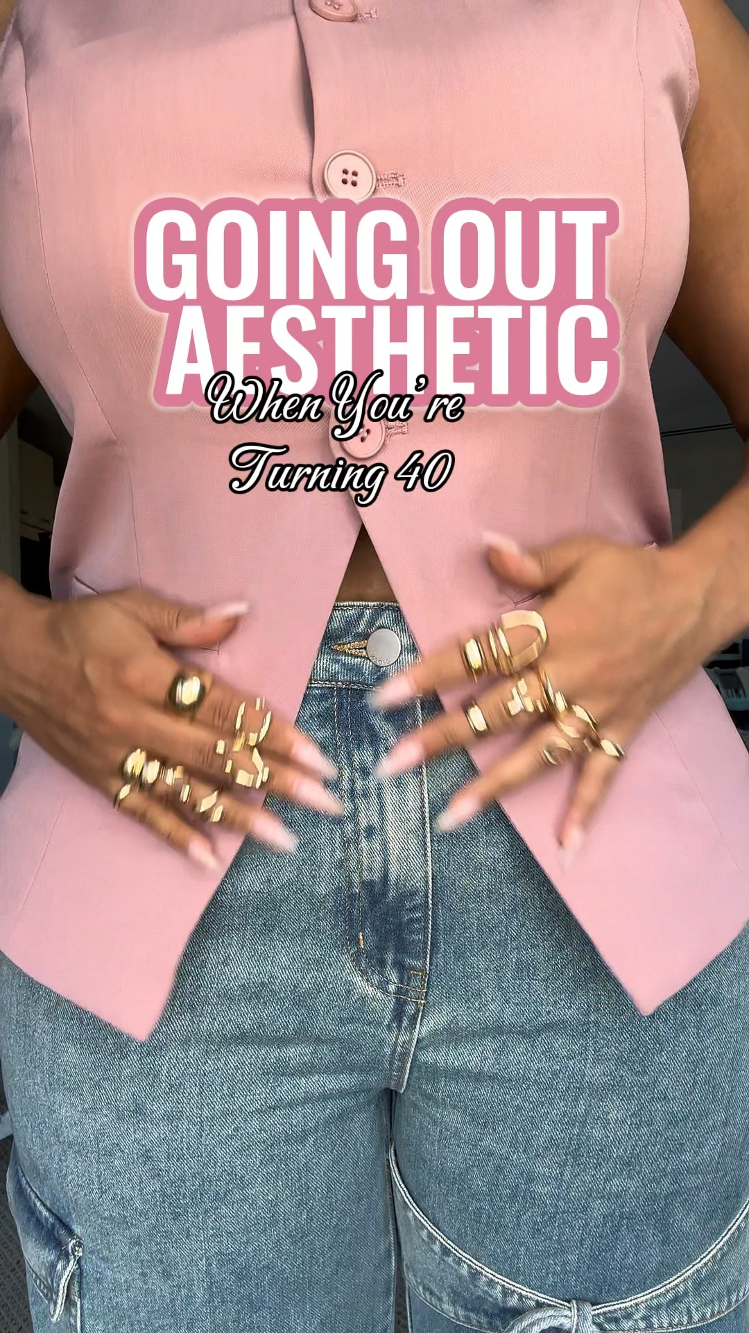 The Going Out Aesthetic when you’re turning 40 soon 🎀 

Sizing ⬇️

5’3 
155 lbs
Size 8 / Medium
Bust: 34DDD/36DD
Waist: 28”
Hips: 43”
Wearing Size L in the vest and 8 in the jeans 

jeans, fall outfit, going out outfit, over 40 outfits, wide leg jeans 

#LTKItBag #LTKStyleTip #LTKFindsUnder50