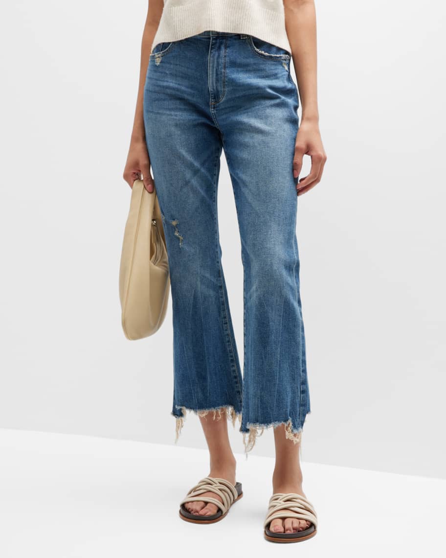 Bridget Boot High Rise Vintage Crop Jeans | Neiman Marcus