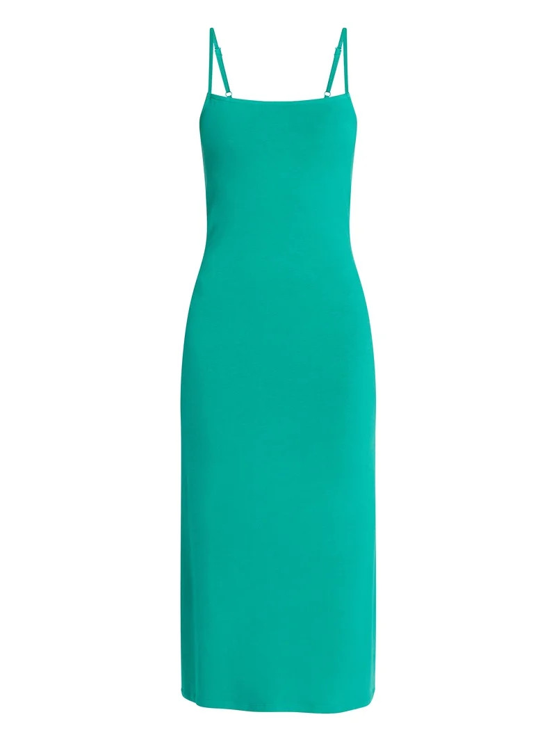 No Boundaries Sleeveless Square Neck Midi Dress, Women's & Women's Plus Sizes XXS-4X - Walmart.co... | Walmart (US)