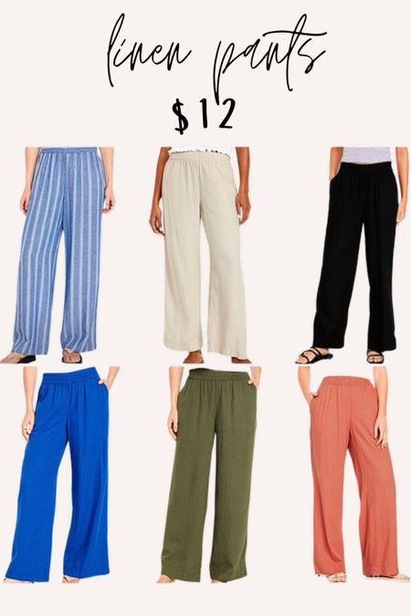 Linen pants on sale for $12 #oldnavy #vacationoutfits 

#LTKfindsunder50 #LTKsalealert #LTKstyletip